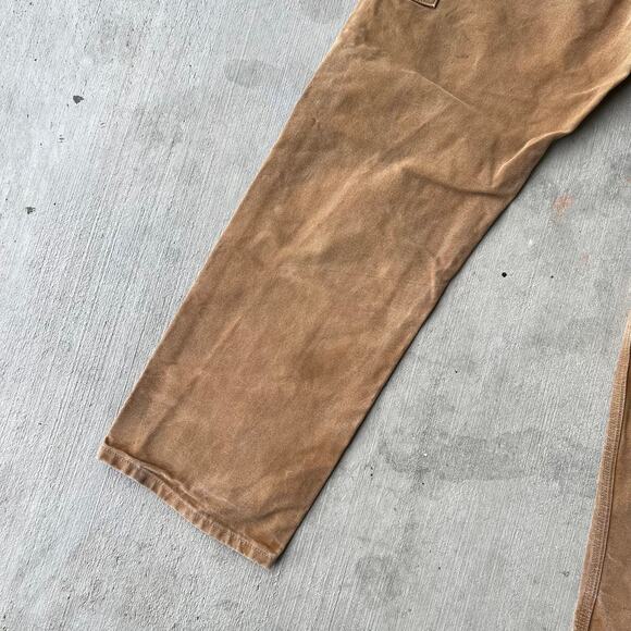 Vintage Y2K Carhartt brown double knee work wear carpenter pants - Picture 11 of 12